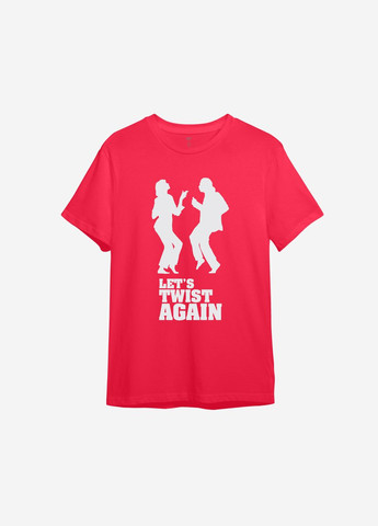 Червона футболка з принтом "let’s twist again" ТiШОТКА