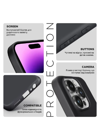 Чехол Matte Slim Fit для Xiaomi Poco F7 Camera cover Black (ARM80376) ArmorStandart (343048279)