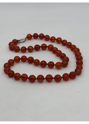 Ожерелье из сердолика 8 мм 46 см Красный No Brand (350633890)