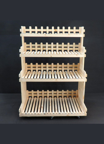 Подставка для цветов из дерева Албуфейра 100 на колёсиках бланже (ЦВТ-119601) No Brand (328227466)