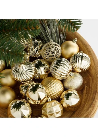 Набір ялинкових іграшок 60 шт Шампань (1182020) MICA Decorations (374857233)