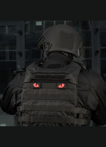 Нашивка Tiger Eyes Laser Cut (пара) Black/Red/GID M-TAC (315048055)