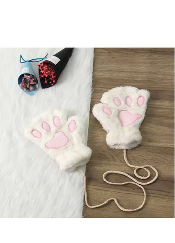 Мітенки без пальців хутряні "Кошичі Лапки" (кішка, квадробіка) No Brand Рукавиці (301941602)