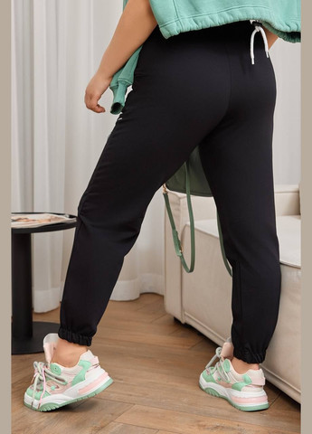 Женские брюки джогеры цвет черный р.46/48 450166 New Trend (282926318)