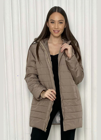 Коричневая куртка для беременных с утеплителем termoloft шоколадная Dianora