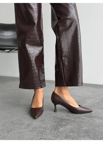 No Brand Женские туфли на каблуке коричневый з искусственная кожа, — всесезон (373189834)