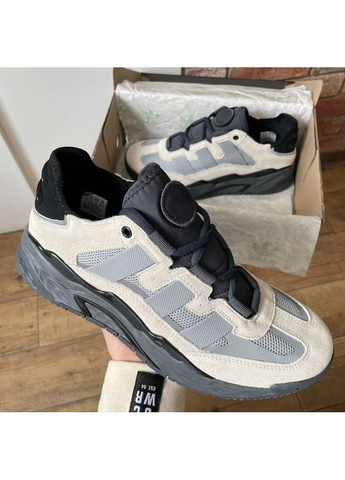 КРОССОВКИ ЖЕНСКИЕ ADIDAS NITEBALL GREY BLACK 2 АДИДАС НАЙТБОЛ No Brand серые демисезоны (367171849)