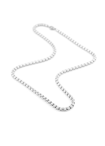 Цепочка из нержавеющей стали плетение бельцер 4 мм 60 см, цвет серебро No Brand (361161762)