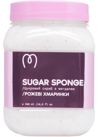 Цукровий скраб з мигдалем "Рожеві хмаринки" Sugar Sponge 500g (1459265-32942012) Mary Babe (368646919)