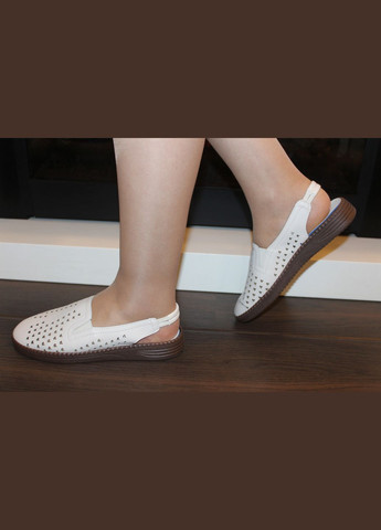 Босоніжки жіночі бежеві натуральна шкіра No Brand Босоніжки жіночі літні (335012063)