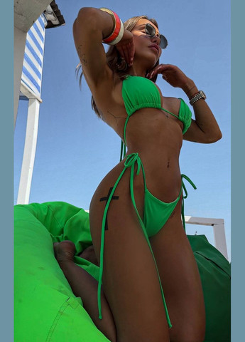 Кислотно-зеленый летний купальник бикини OLIAGARHO