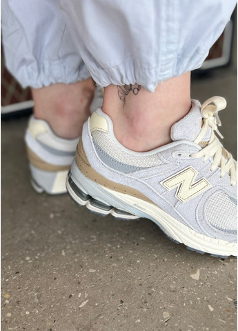 КРОССОВКИ ЖЕНСКИЕ NEW BALANCE 2002R BEIGE НЬЮ БЕЛАНС 2002R No Brand бежевые демисезоны (367170673)