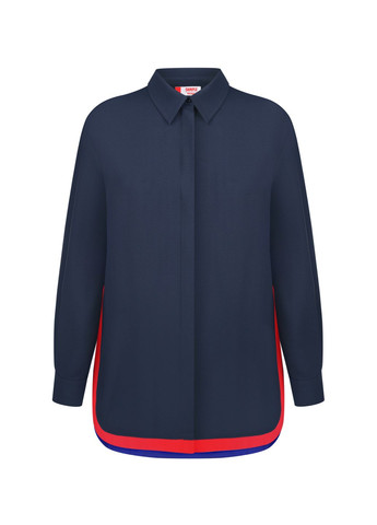 Синяя кэжуал рубашка Dolcedonna с длинным рукавом