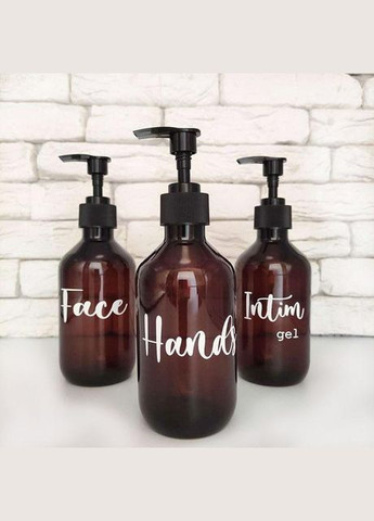 Набор дозаторов для ванной "Барселона" 300 мл пластик (3 шт.) англ. No Brand (298794557)