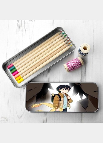 Органайзер для канцелярського приладдя металевий, кейс для дрібниць Місто, де немає лише мене #010 7*18 см Silver No Brand (309159219)