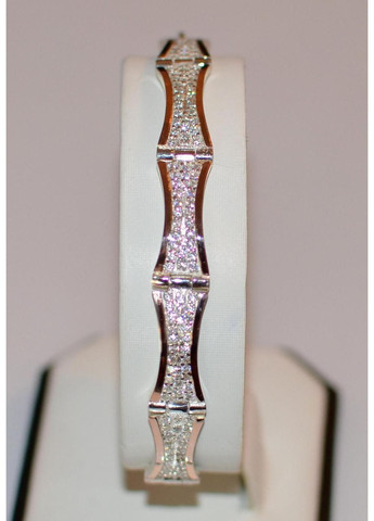 Срібний браслет з золотими напайками Silver Style (367112960)