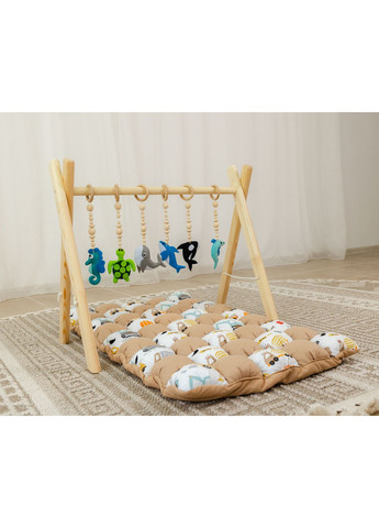 Мобіль дитячий підлоговий XRMASTER Підводний світ з матрациком Машинки, тренажер Монтессорі No Brand (350313854)