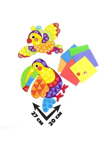 Мозаїка Vladi Toys Тукан 150 наклейок м'яка, фігурна, набір для творчості No Brand (386511888)