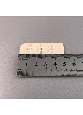 Застежка для бюстгальтера на 2 крючка, бежевый 3,2х5 см Plus-plus (352747810)