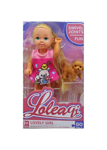 Кукла "Loleaqi" маленькая с собачкой, микс MIC (292142007)