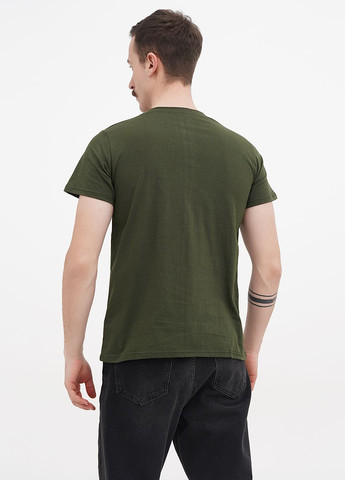 Хакі (оливкова) чоловіча футболка прямого силуету (hb206457) HiBrand