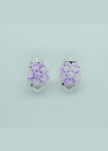 Кліпси сережки дитячі для вух без пробивання вуха сережки у вигляді квітки "Еклерчик" Liresmina Jewelry (289717543)
