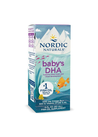Жирные кислоты Baby's DHA, 60 мл Nordic Naturals (293483398)