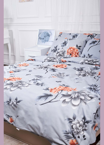 Комплект постельного белья евро 200х220 наволочки 2х50х70 Ranforce Elite (MS-820000081) Moon&Star Piwonie (284415989)