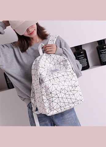 Міський жіночий білий рюкзак геометрія КиП (270016466)