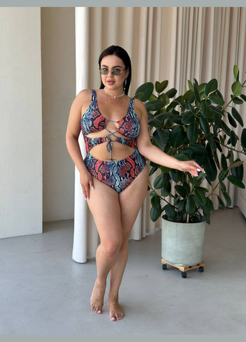 Бірюзовий літній купальник жіночий суцільний суцільний No Brand