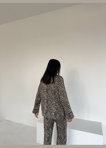 Комбінована всесезон піжама сатинова для дому No Brand комплект сорочка та штани