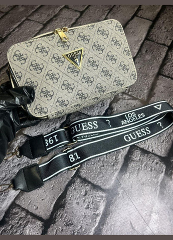 Женская сумка бежевый+черный Guess (326599967)