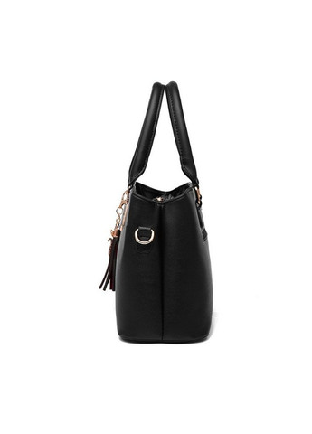 Женская сумка через плечо и мини сумочка клатч черная ПУ кожа для повседневного использования стильный комплект ProDobro (363221212)