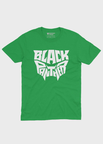 Зеленая демисезонная футболка для девочки с принтом супергероя - черная пантера (ts001-1-keg-006-027-006-g) Modno
