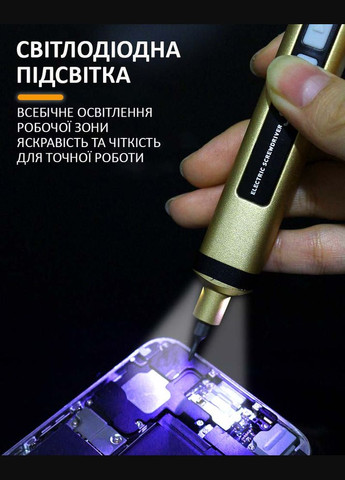 Викрутка акумуляторна SW-80066 / набір 110 в 1 / для точних робіт / Type-C / 350 mAh / в кейсі No Brand (322566970)