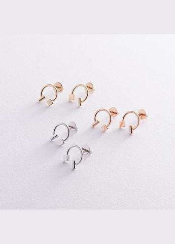 Серьги - пусеты Дарси в желтом золоте с08318 Oniks (264022716)