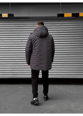 Графитовая зимняя мужская куртка на пухе gard графит удлиненная🔘 No Brand