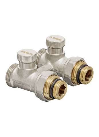 Комплект для нижньої підкл. радіатора SET-22 - 1/2"x3/4" (прямий) з термоголовкою ЗЗ (KR3174) KOER (315701889)