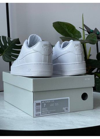 Кросівки жіночі і чоловічі Nike Air Force 1 '07 Premium white | Найк Аір Форс 1 Преміум білі No Brand білі демісезони (352474040)
