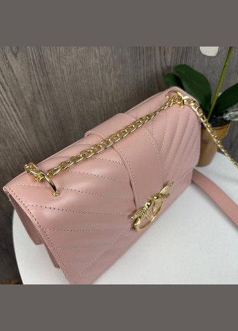 Женская мини сумочка клатч маленькая сумка с птичками розовая Bird (340113312)