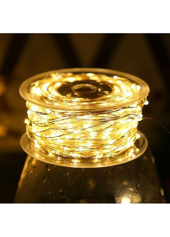 Гирлянда Роса 60 м медный зеленый провод USB, Пульт, 600 LED, теплый белый (желтый) No Brand (368150444)