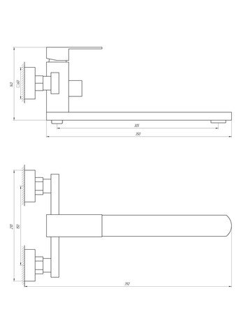 Змішувач для ванни SICILIA SBQ-208-BB Globus Lux (335040731)
