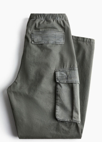 Хаки джинсовые демисезонные брюки H&M