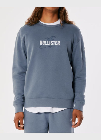 Світшот Hollister - крой светло-синий - (263518276)