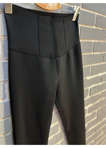 Черные лосины женские 88-2 корсет на молнии дайвинг формующие утепленные на меху черные Kenalin