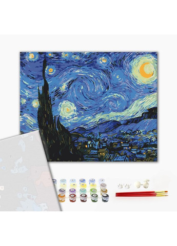 Картина по номерам Звездная ночь Ван Гог 40х50 PBS4756 Brushme (370589674)