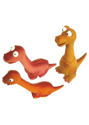 Іграшка для собак Dental Gum Пищалка Велика Динозавр латексний 20-30 см 487.31 TATRAPET (278308484)