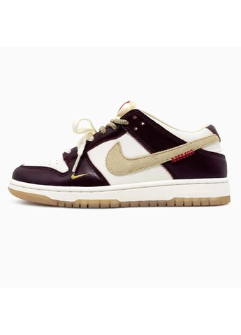 Кроссовки женские и мужские Nike SB Dunk Low LX White Maroon | Найк СБ Данк низкие белые бордовые No Brand белые демисезоны (400829321)
