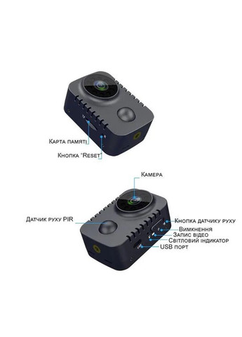 Мини камера с датчиком движения, ночным виденьем и записью на карту памяти MD29, FullHD 1080P, до 30 дней работы (100753) Nectronix (321960397)