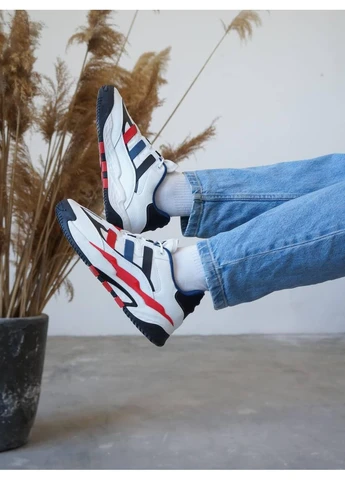 Білі кросівки чоловічі adidas niteball black white red адідас найтбол білі демісезон No Brand